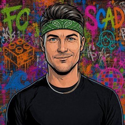 Chris Doyle's illustrated alter ego, as seen on X